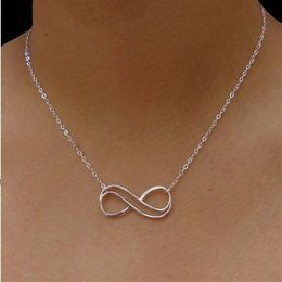 Hippie chic ligne de huit plus pendentif goutte collier bohème mode femmes Neclaces 2016 ms mince necklace259H