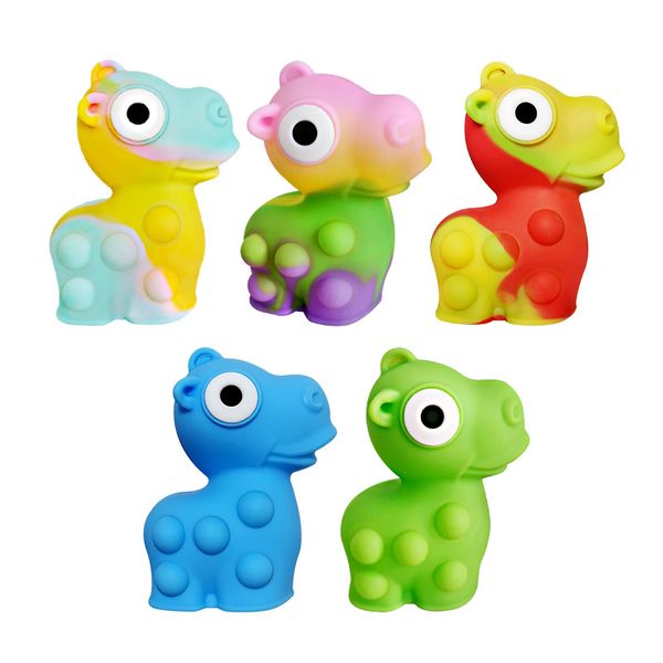 Hippo 3D pétrissage Fidget jouets, boule à œil saillante, décompression tridimensionnelle, jouet pour enfants, cadeaux