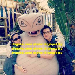 Hippo Gloria Hippopotamus Mascot Kostuum volwassen stripfiguur Outfit Pak Familie Outings Jubileumverkoop ZZ8295