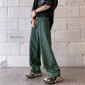 Jean Hipster pour hommes, pantalon de rue à jambes droites, assorti à la personnalité, à la mode, nouvelle collection 2023, 100