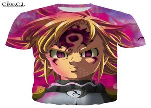 Hipster Style Men T Shirts Anime The Seven Deadly Sins 3d Full Printing Fashion Korte Mouw T -shirts unisex streetwear tops1000236