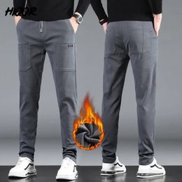 HIQOR Y2k vêtements hiver chaud homme pantalon épaissir hommes polaire lâche pantalon droit mode coréen Style affaires pantalon pour hommes 240125