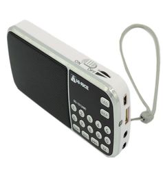 HiRice SD101 Digitale FMAM-radio USB TF Mp3-speler mini-luidspreker voor ouders White8706383