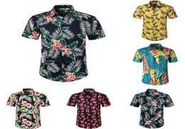 HIRIGIN camisa hawaiana de verano con estampado Floral bohemio para hombre, camisa de manga corta para campamento, Tops, blusa 5395590