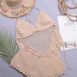 Hirigin Femmes sexy crochet knit mini jupe set crop tops courts courts 2 pièces Couverture de maillot de bain Summer Beach 240511