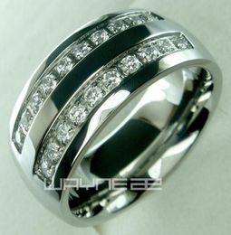 Son anneau solide en acier inoxydable pour hommes, bague de fiançailles de mariage, taille de 8 9 10 11 12 13 14 156606784