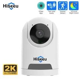 Hiseeu 2K 4MP Wifi PTZ caméra IP maison intelligente 2 voies Audio AI suivi vidéo Surveillance sécurité bébé moniteur caméras ICSee APP