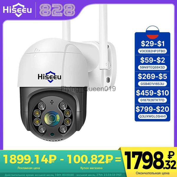 Hiseeu 4K 8MP Smart Wifi PTZ Cámara 5x Zoom digital AI Detección humana ONVIF Cámara IP CCTV inalámbrica Iptv Protección de seguridad HKD230812