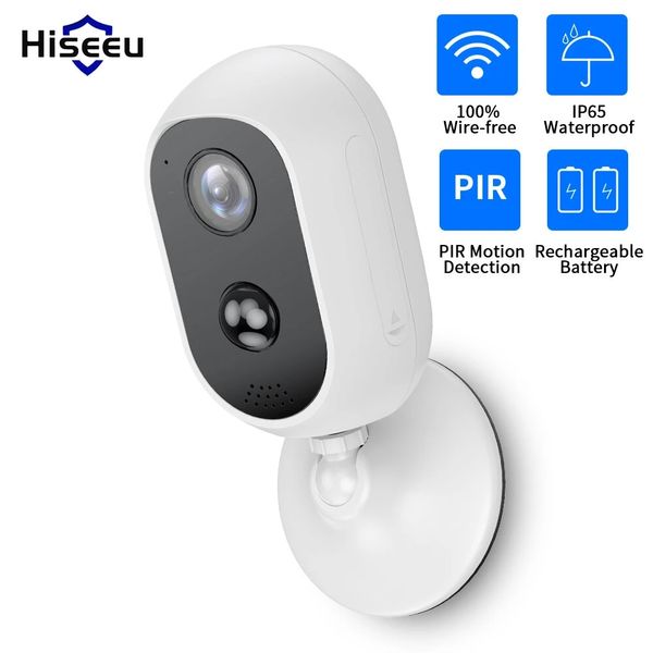 Hiseeu C30 1080P WIFI batterie caméra IP extérieur panneau solaire rechargeable caméra IP sans fil PIR étanche détection de mouvement App vue maison Secur