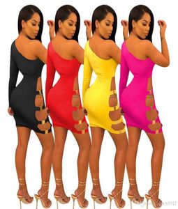 HISIMPLE 2019 Women Short Mini Dress Ladies Hollow Out Solid Sexy Vestidos Club Wear Cocktail Party One Housing Summer Dres5154416