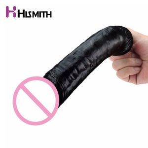 HISMITH SEX Dildo Sex Machine Accessoire Lengte 24 cm Diameter 4.5cm Vlees Zwart Kleur Speelgoed Voor Dames Penis Dick Sex Product CX200709