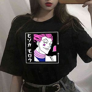 Hisoka Morow T-shirt japonais anime drôle femmes Hunter X Hunter dessin animé imprimé lâche O-cou T-shirt vintage Harajuku haut gothique G220228