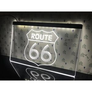 Panneau néon LED en forme de route historique 66 Mother Road, sculpture 3D, pour mur, décoration unique pour la maison, pour chambre à coucher, 240223