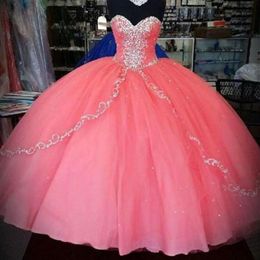 Geschiedenis Koraal Jurken voor Quinceanera 2019 Nieuwe Unieke Goedkope Jurken voor Quinceanera Ruches Lagen Tule Liefje Voor 15 Jaar Feestbal 197t