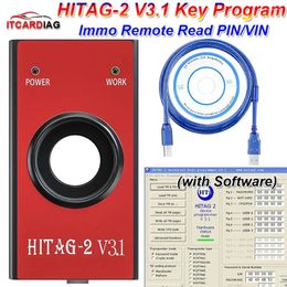 Hitag2 HITAG-2 V3.1 Version programmeur de clé automatique OBD2 outil de Diagnostic de voiture HITAG 2 transpondeur universel Immo lecture à distance broche VIN