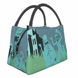 Hitchiking Ghosts Isulated Lunch Tote Sac pour femmes Haunted Mansi Portable Thermal Cooler Food Box Boîte de travail Travel O7CG #