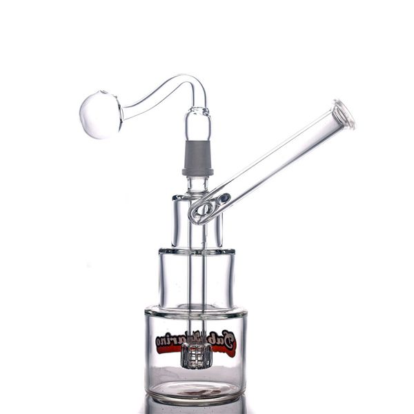 HitMan Verre Bongs Tuyau De Brûleur À Huile Marteau Gâteau En Verre Bécher Bongs Gâteau Vapeur Dab Rig Tuyau D'eau Avec Tuyau De Brûleur À Huile En Verre 1pcs