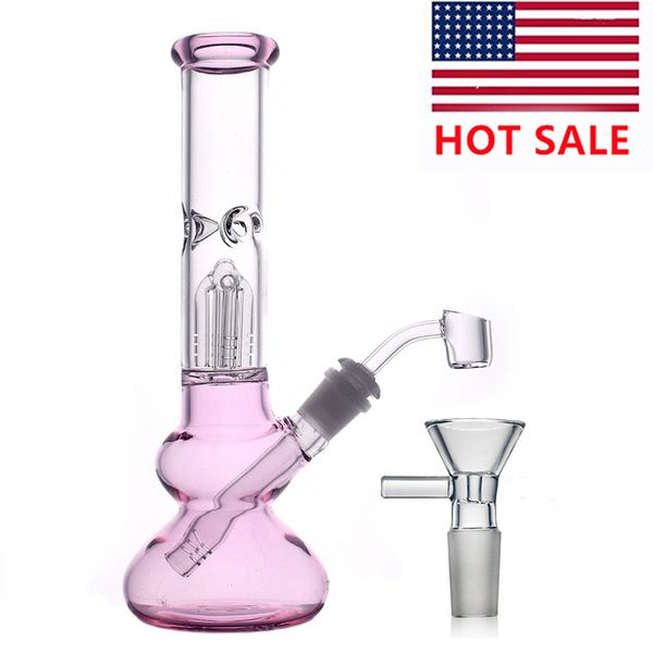 Hitman Hookah vaso de precipitados Bong de vidrio pipas de agua colector de hielo material grueso para fumar bongs de 10,5 