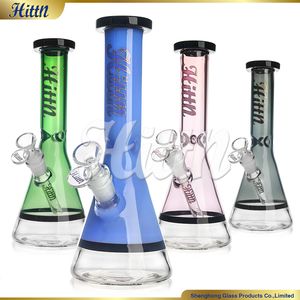 Hittn 10 '' Beaker Classical Bong Ever Color Glass Water Pipe Bong pour fumer avec Bowl de 14 mm 18 mm Catcher de glace