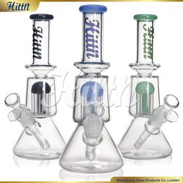 Bong de bécher 10 pouces 8 bras d'arbre Perc Bangs d'eau en verre soufflé à la main pour fumer avec un bol de 14 mm accessoires de surbout de baisse 420 Vente chaude