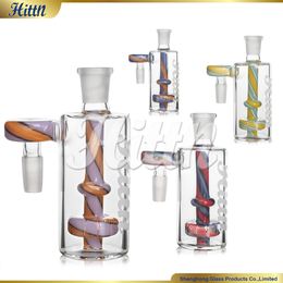 Hittn Ash Catchers 14mm 18mm 90 degrés narguilés pomme de douche Perc cendrier en verre pour Bongs Dab Rigs 4,7 pouces