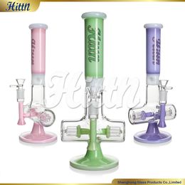 Hittn glazen bongwaterpijp dubbele 6 boomarmen perc hand geblazen hoog borosilicaat rookwater bong2024 nieuwe 11,7 inch melk roze melk paarse melk groen