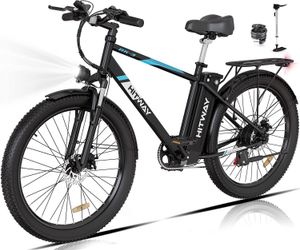 Hitway Electric Bike 750W / 48V / 14AH EBIKE Batterie amovible Pneu gras avec sac arrière