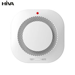 HIVA sans fil 433 MHz détecteur de fumée Protection incendie alarme domestique pour bureau à domicile connecter système d'alarme sécurité pompiers PA441 240219