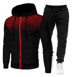 Hiver Surv￪tement Homme 2 Pi￨ces Ensemble ￀ Capuche + Pantalon Sport Costumes Pour Hommes Sweat V￪tements Men's Tracksuits