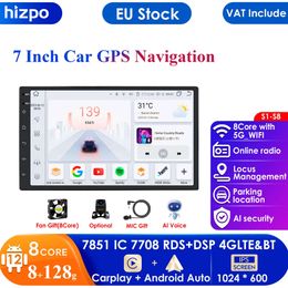 Hizpo Android Autoradio RDS 2GB 16GB Radio de coche navegación Gps Universal 7 pulgadas estéreo Wifi 2din para Nissan Toyota Carplay BT USB