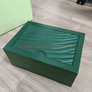 hjd Mode Groene Koffers R kwaliteit O Horloge L boxs E Papier X tassen certificaat Originele Dozen voor Houten Vrouw Man Horloges Geschenkdoos A2506