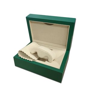 hjd Rolex haute qualité vert boîte de montre cas sacs en papier certificat boîtes d'origine pour hommes en bois montres hommes sacs cadeaux Accessori236P