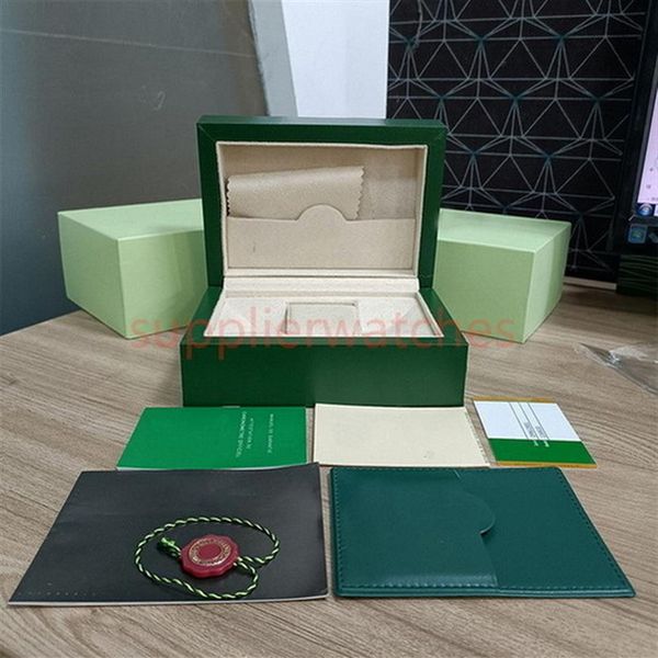 hjd Rolex Luxury watch Mens Watch Box Cases Original Inner Outer Womans Montres Boxes Hommes Montre-bracelet Green Boxs livret carte 11661342N