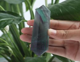 HJT geheel verkoopt nieuw Crystal Point Natural Fluorite Point Quartz Reiki Healing Crystal Cure Chakra Stone Wands voor verkopen2937872