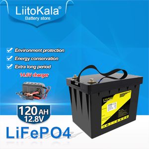 Batterie LiFePO4 12V 100Ah 120Ah avec écran LCD Batteries au lithium 12,8V 4000 cycles pour camping-cars, chariot de golf, vent solaire hors réseau et chargeur 14,6V Grade A