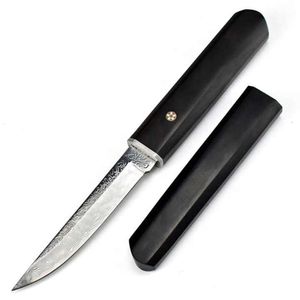 HK063 Pocket Knife Outdoor Survival Tactical Folding Hoogwaardige Damascus Staal Super Sharp High Hardness Pocket Knife Mirror P