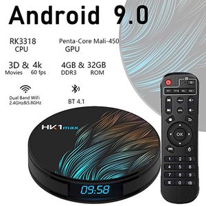 HK1 Max TV Box Android 11 2GB RAM 16GB ROM RK3318 Quad-Core Ultra HD Dual WiFi Bt 4.1 Global Media Player Smart TVBox