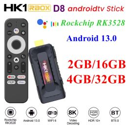 HK1 RBOX D8 Smart TV Stick Android 13 RK3528 Quad Core 2G 16G 4G 32G VIDEO 8K 1080P AVE HD 5G DUAL WIFI6 BT5.0 Média Player