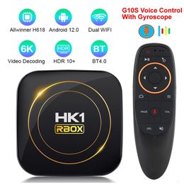 HK1 RBOX H8S Android 12.0 Smart TV Box Allwinner H618 Quadcore Cortex-A53 BT4.0 Double Wifi 2GB 4GB 16GB 32GB 64GB 100M 6K