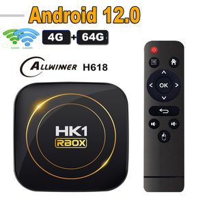 14pcs HK1 RBOX H8S Android 12 TV Box Allwinner H618 4GB 64GB 32GB 2GB16GB Media Player 2.4G 5G WiFi BT4.0 100M 6K