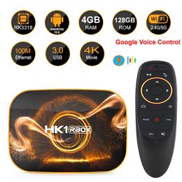 HK1 RBOX R1 Smart TV Box Android 10 RK3318 Quad Core 4K 3D Google Media Player 4 GB RAM 128 GB 64 GB 32GB ROM