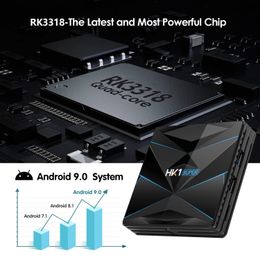 HK1 Super 4 GB 32 GB RK3318 TV Box Android 9,0 Quad Core Mini PC Dual Band Wifi Bluetooth 2G 16G 4G 32G 4K