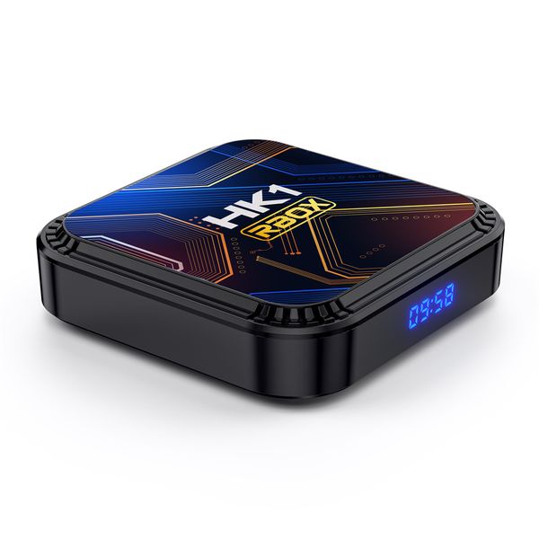 Hk1 avec télécommande vocale Android 13 TV BOX HK1 RBOX K8S RK3528 double lecteur WIFI 8K avec BT