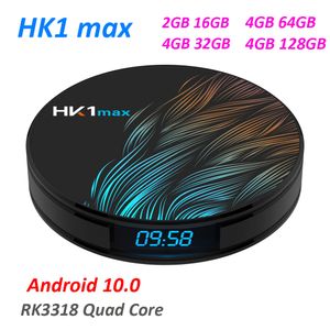 HK1 MAX Android 11.0 RK3318 Quad-Core 2.4G/5G Wifi BT 4.0 DDR3 4K lecteur multimédia internet décodeur intelligent