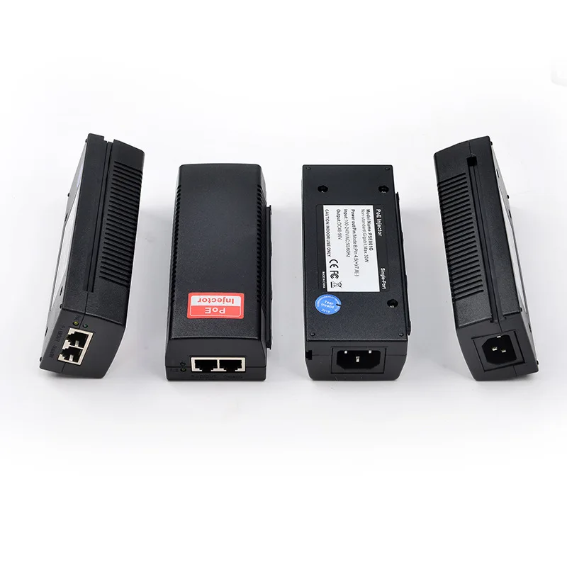 HKBTM 60W 90W Gigabit Poe -injector voor IP -camera Poe Poe Supply Ethernet Adapter Telefoon US EU UK Plug