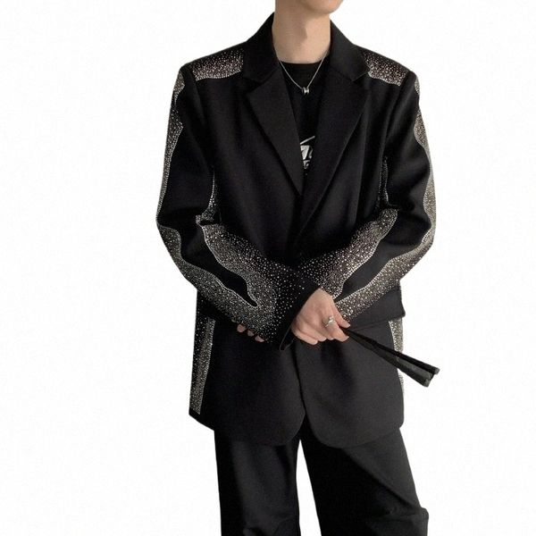 Hksh printemps Fi haut de gamme industrie lourde chaud Diamd veste de costume à la mode hommes explosif Streetwear grande taille coréen HK0028 S928 #
