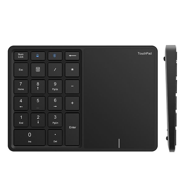 HKZA Mini 2.4G Bluetooth Teclado numérico 22 teclas Teclado digital con panel táctil para Windows iOS Mac OS Android PC PABLET