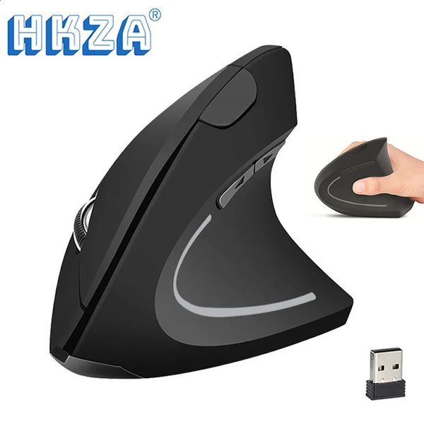 Ratón inalámbrico HKZA, ratón Vertical para juegos, ratón USB para ordenador, ratón ergonómico de escritorio vertical de 1600 DPI para PC, portátil, oficina, hogar 240119