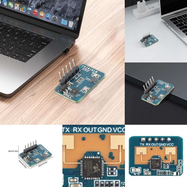 Sensor de presencia humana de HLK-LD2410C, módulo de Sensor de Radar de onda milimétrica de alta sensibilidad de 24Ghz, Sensor de Radar de presencia humana