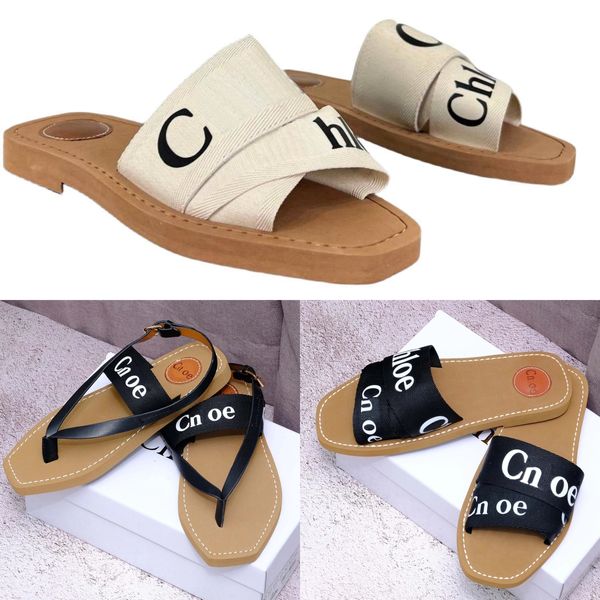 Hloe Sandal Famosa mujer de diseñadora flores Sandalia floral Sandalia famosa Woody Woody Tubs Mule Sandal plana Mula de mula Sandalias Piscinas Mujeres Tobogán de playa